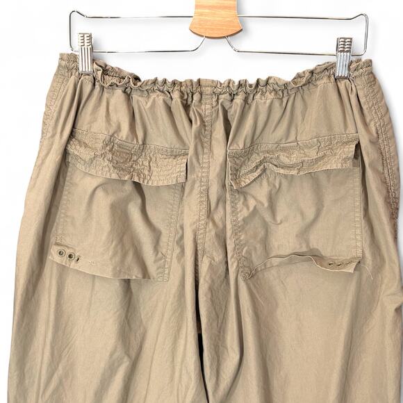 GAP Y2K 2007 Convertible Parachute Cargo Pants Khaki Drawstring Baggy Womens XXL - Picture 13 of 14